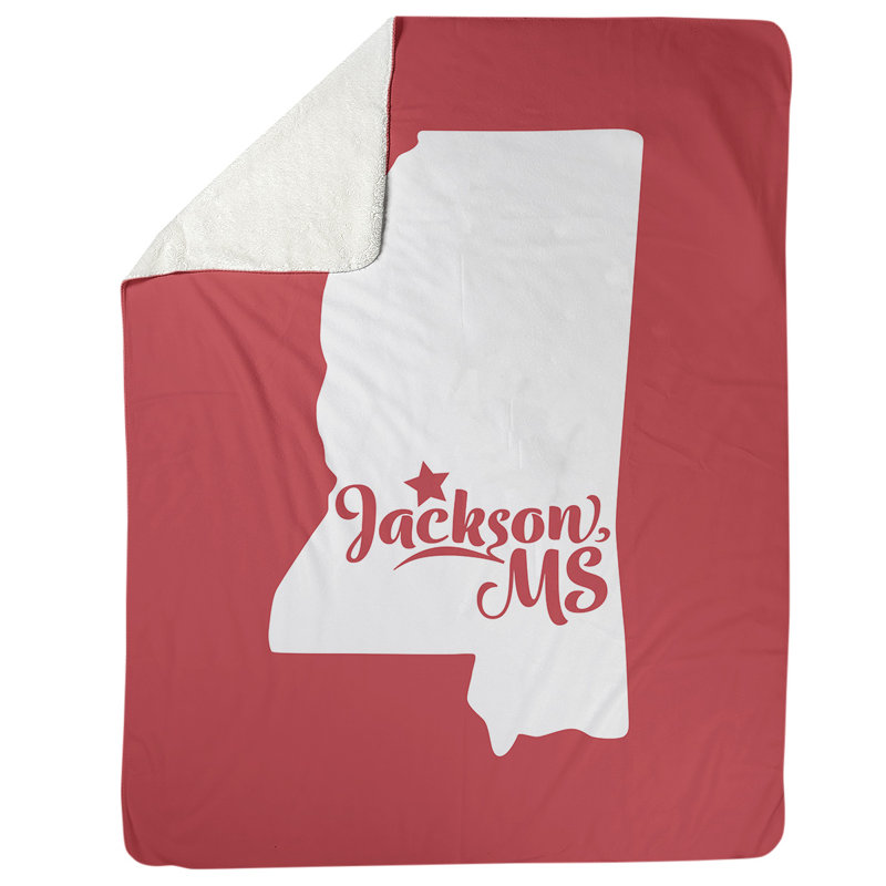 Jeté mississippi polaire jackson, l 52,5 po x L 62,5 po, Rouge