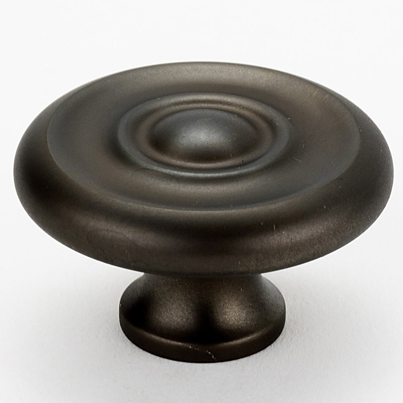 Poignée champignon, Bronze chocolat, H 1 po x l 1,25 po x P 0,625 po