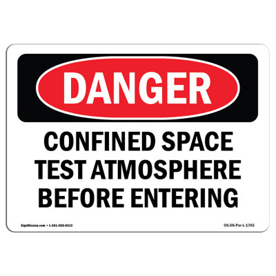 Confined Space Test Atmosphere Sign