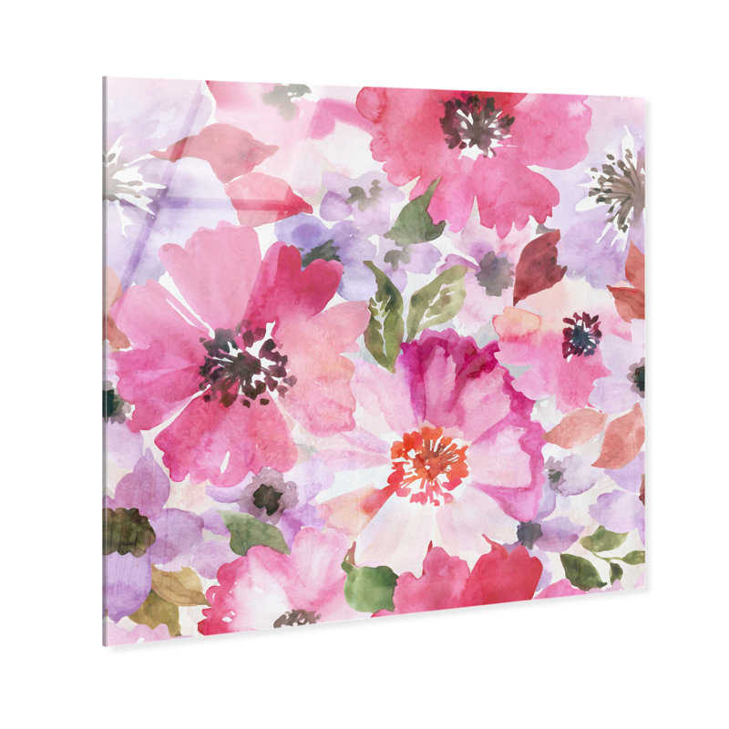 Morning Blossoms Canvas Floral & Botanical Print by Oliver Gal, 16"H x 16"W, High-Gloss Acrylic Print