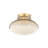 Mitzi Gianna 12.5 inch wide 1 Light Flush Mount in Aged Brass