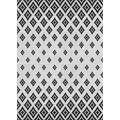 Patterned Black/White Area Rug