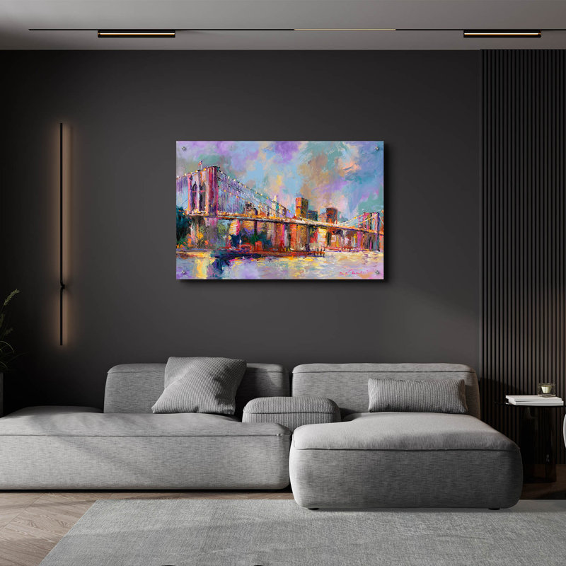 «Brooklyn Bridge» par Richard Wallich, H 24 po x l 36 po x P 0,2 po
