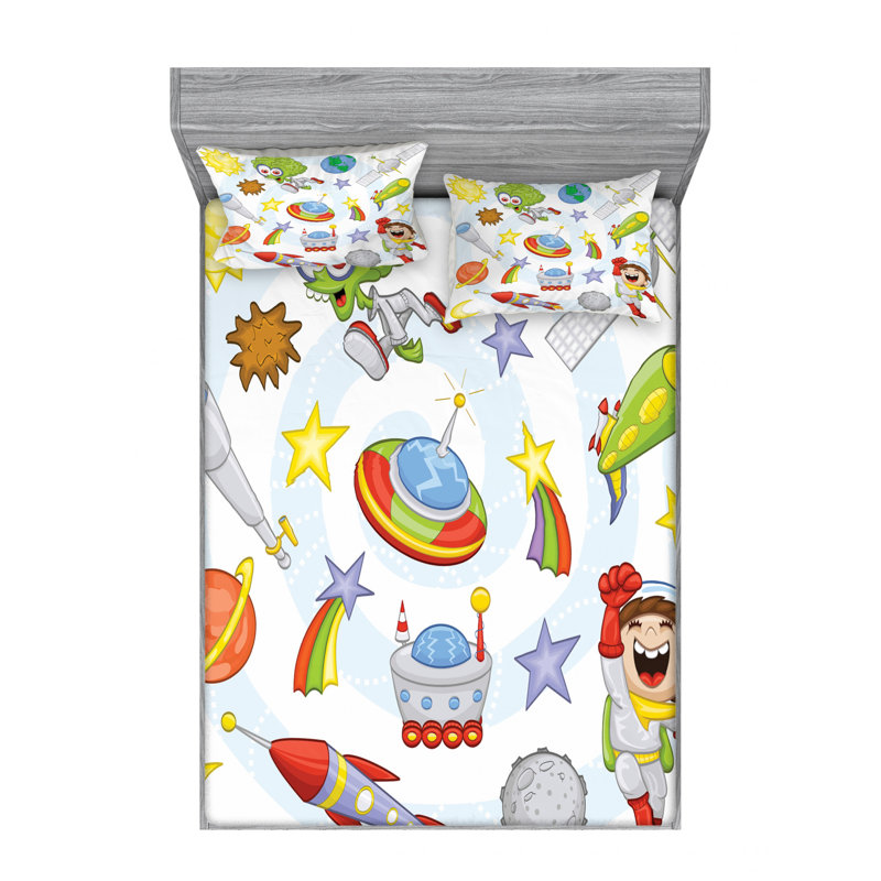 Microfiber Sheet Set, Queen Sheet Set with Fitted Sheet