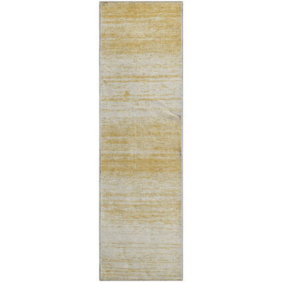 Premium Machine Washable Prisco Gold Rug