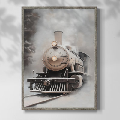 Art de Noël des Fêtes - série 2-CDX, reproduction encadrée - bois massif
