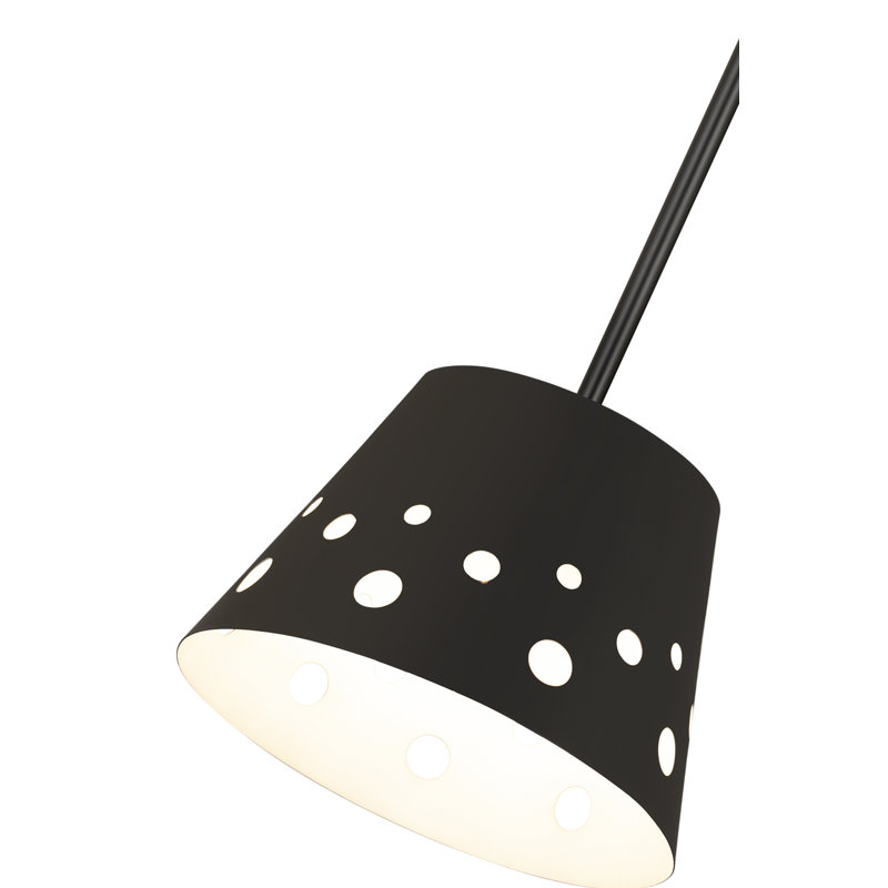 1 - Light Single Pendant, Matte Black, 9.5" H x 12" W x 12" D