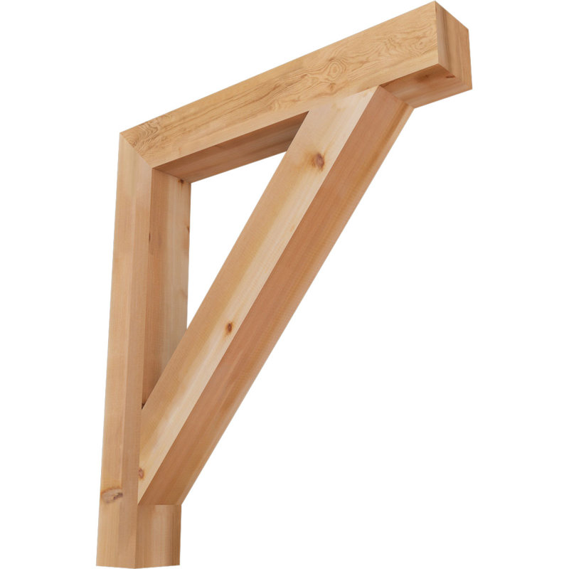 Support de bloc traditionnel, Cèdre rouge de l'Ouest (lisse), H 48 po x l 5,5 po x P 42 po