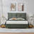 Braya Upholstered Platform Storage Bed With Removable Pillow-Style Headboard, 2 Large Wooden Drawers, Dusty Sage, Full-734036370-734036372