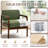 Modern Solid Wood Accent Chair Arm Chair with Adjustable Backrest 360° Rotating-1001303114
