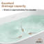 Monaco 67 inch White Big Freestanding Stone Solid Surface Bathtub