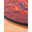 Tapis d'intérieur rond oriental noué à la main, multicolore, en soie et laine-439425611