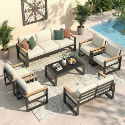 Ensemble de mobilier d'extérieur 9 personnes