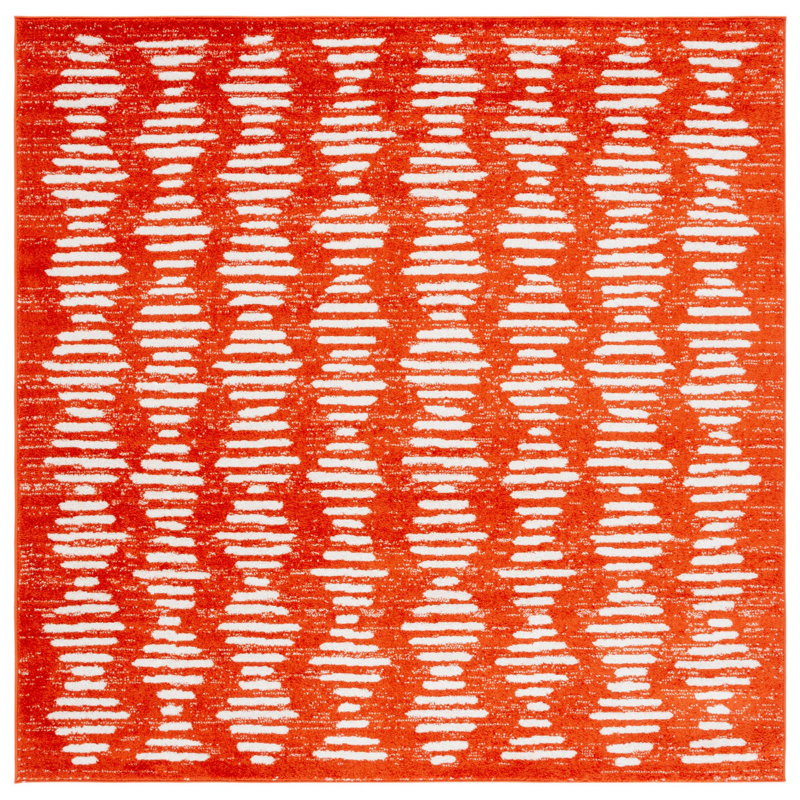 Kabao Tulum Performance Abstract Rug, Square 6'7"