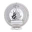 Acctim Millenden Mantel Clock Quartz Polished Metal Floating Effect Glass Front-71010709