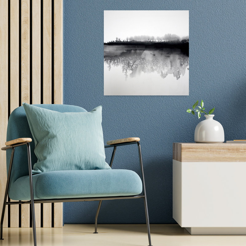 Contemporary Art Minimalist Abstract Tree Winter Wall Art by Marina Nelson - Wrapped Canvas Print, 45.72 cm H x 45.72 cm W