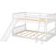 Lit double convertible au-dessus d'un lit superposé, blanc - Maximise l'espace utilisé pour créer un environnement de sommeil stable-1673951773