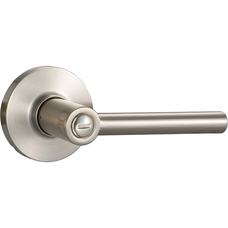 Levier de porte Contemporary Madison - Intimité - Nickel satiné, paquet de 1, 1, Nickel satiné