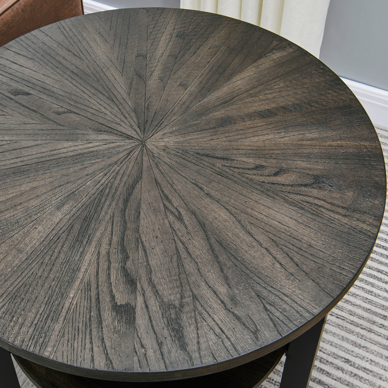 Huckle Frame End Table, Brushed Black