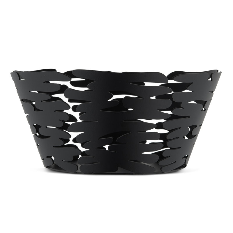 Modern Black Round Plastic Storage Basket