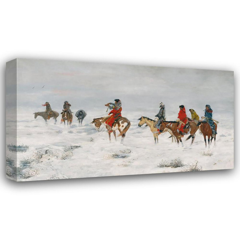 Perdus dans une tempête de neige - Nous sommes amis, H 10 po x l 18 po