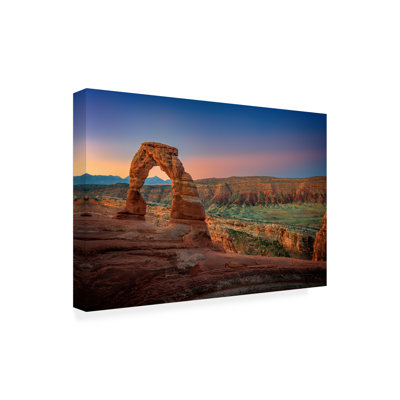 Art mural sur toile tendue - "Delicate Dawn" Rick Berk pour décoration de salon, de chambre à coucher ou de bureau - 22 x 32