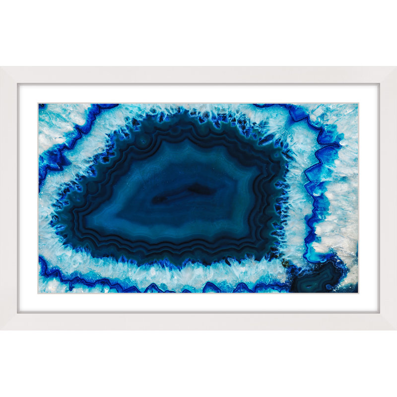 « blue colère », reproduction d’art encadrée, H 20 po x l 30 po x P 1,5 po, Cadre blanc