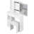 29.2" Small Size Left Drawer Desktop Vanity Table + Cushioned Stool, Large Sliding, Touch Control, Tri-Color Switching, Brightness Adjust LED Mirror, High Capacity Storage, Suitable For Small Space-1557350407