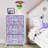 Sorbus 3 Drawers Nightstand with Steel Frame and Wood Top in Tie Dye Purple