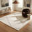 Rug Branch Linea 4' x 6' (3'9" x 5'6") White/Grey Trellis Indoor Area Rug, Contemporary, High Pile, Stain-Resistant Carpet - Living Room, Bedroom, Dining Room, and Kitchen-1872972344