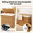  Laundry Hamper W/wheels & Lid 125l 3-section Clothes Hamper W/2 Liner Bags -1252857800