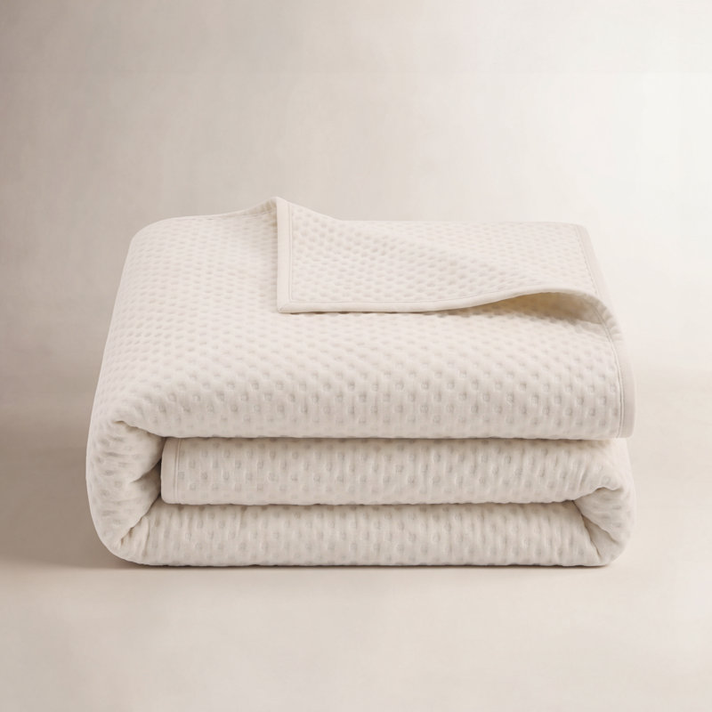 Housse de couette 100% coton 300 fils Adria, Housse de couette pour grand lit, Ivoire
