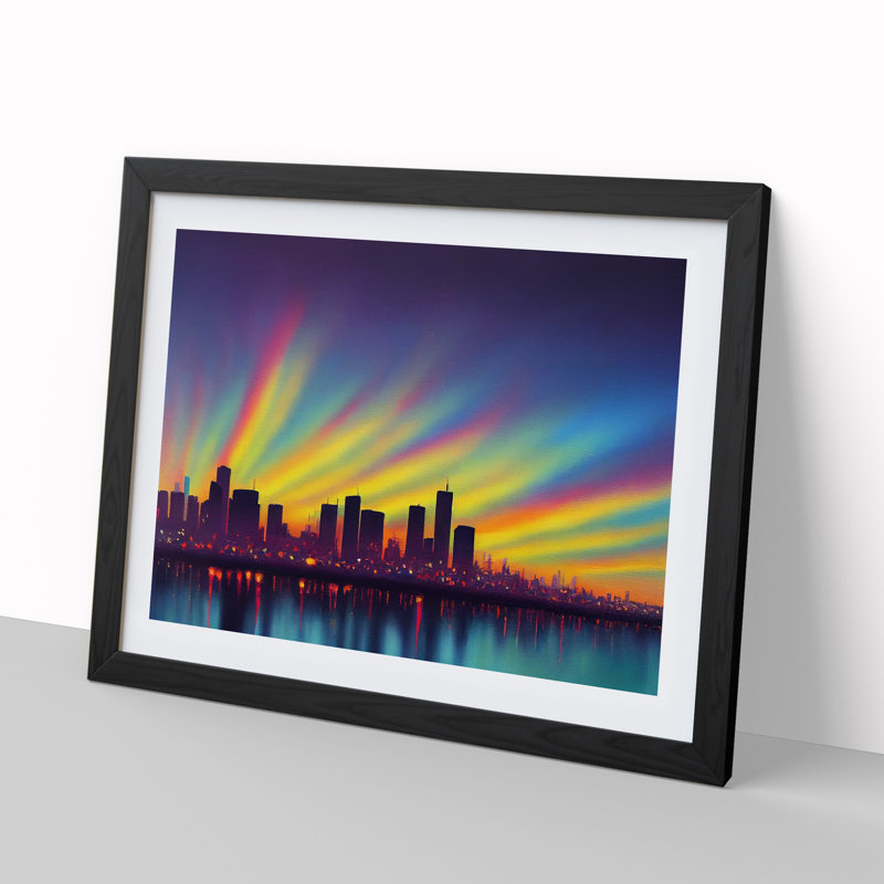 Daring Skyline Architecture - Framed Print, Black, 25cm H x 34cm W x 2cm D