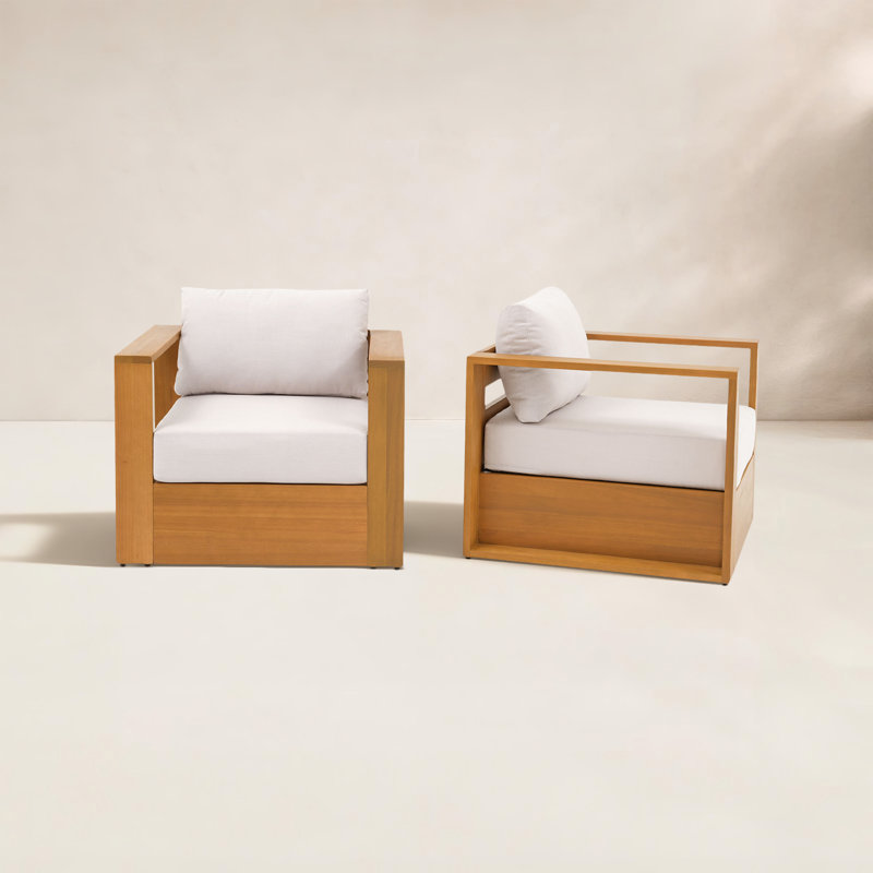 Chaise de patio avec coussins Emmett