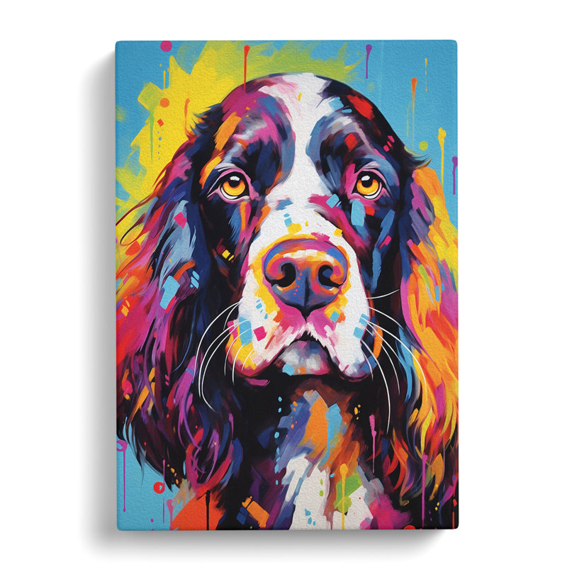 English Springer Spaniel Modern - Wrapped Canvas, 76cm H x 50cm W x 3cm D
