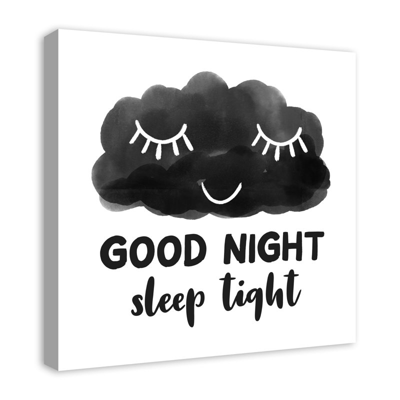 Art étroit good night sleep Macklin, H 24 po x l 24 po x P 1,25 po, Toile tendue