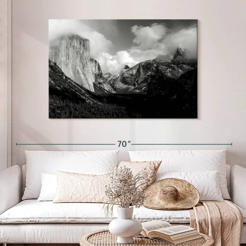 Alvord Yosemite Valley BW, H 32 po x l 48 po