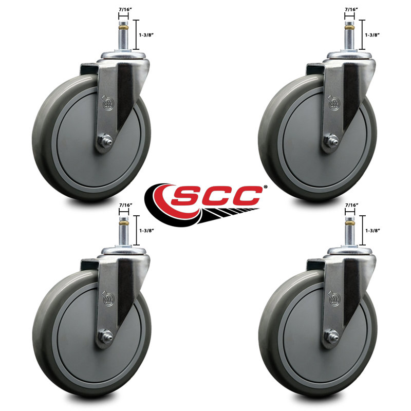 Polyurethane Swivel Grip Ring Stem Caster