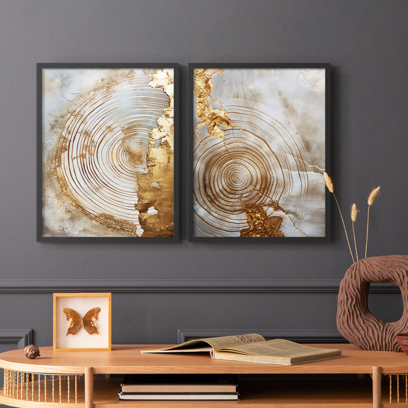 Série ABSTRACT CLxxIV - reproduction encadrée de qualité supérieure - prête à être accrochée - aucun clou requis - aucun clou requis