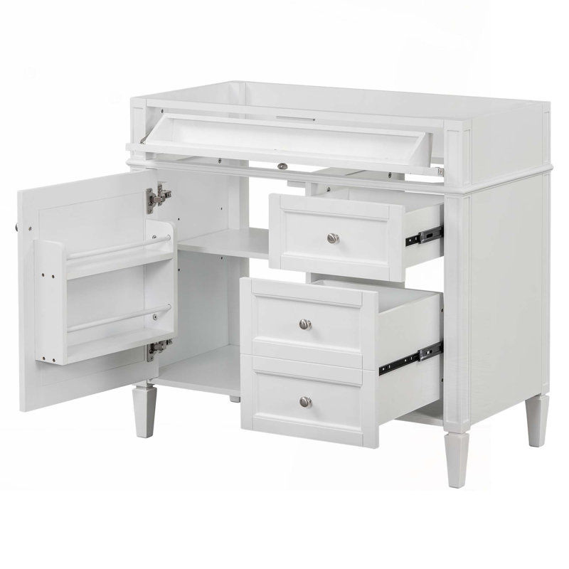 Bases de meuble-lavabo de salle de bain sans lavabo supérieur, Blanc