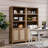 Marliee 70.9'' H Bohemian - Inspired Rattan Bookcase with Storage Cabinet and Adjustable Shelves-102716428-122534209