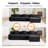 Boneless 3 Seater L-shaped Chenille Boneless Modular Sectional Sofa with Ottoman-190622644
