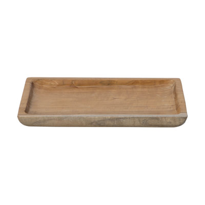 Aslean Solid Wood Rectangle Decorative Tray