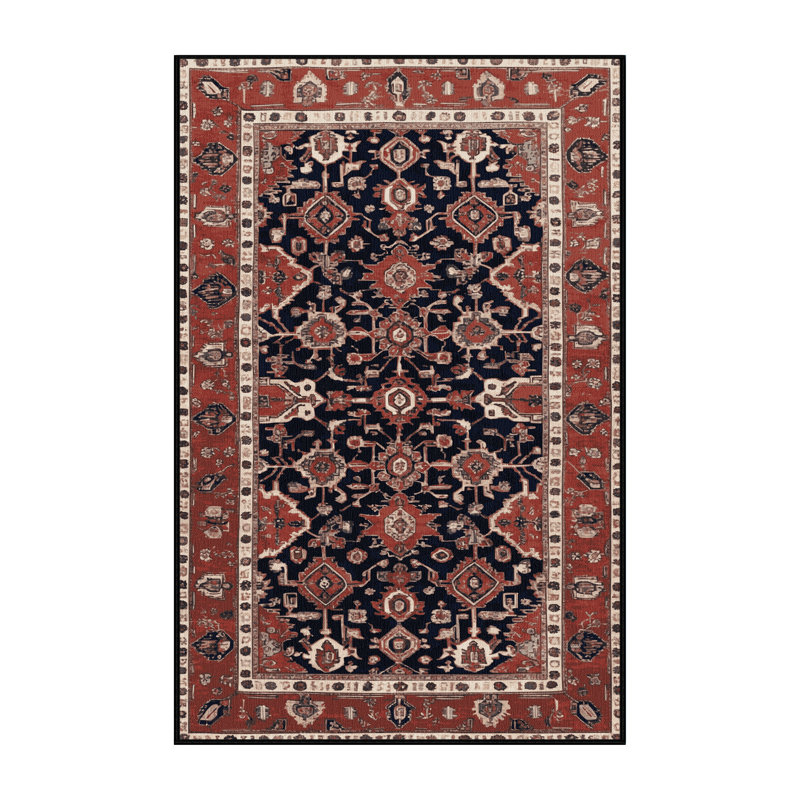 Tapis brun lavable à la machine, Rectangle 5 pi x 7 pi