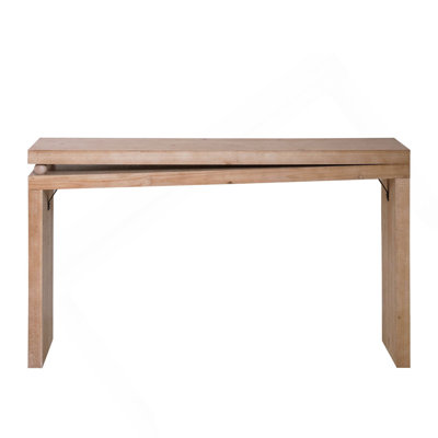 Narrow Console Table, Slim Entryway Table, Small Space Sofa Table, 52 Inch Hallway Table, Wood Console Table With Bead Detail, Rustic Modern Console, Natural Wood Finish Table, Minimalist Foyer Table.
