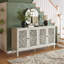 Buffet antique 60 "avec sculptures florales-880638749