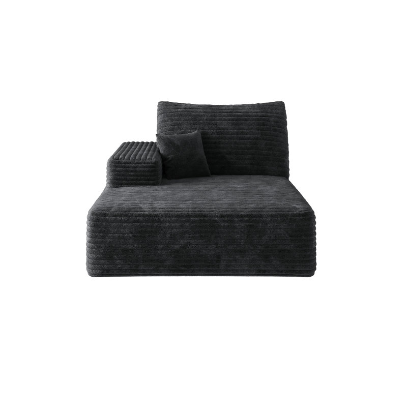 Causeuse droite / noire / canapé, H 37,8 po x l 69,7 po x P 37,4 po, Orienté à droite, Noir