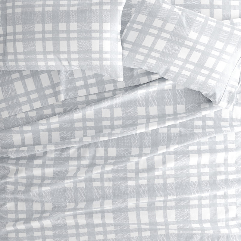 Ensemble de draps en flanelle 100% coton Rockport, Ensemble de draps pour lit très grand californien