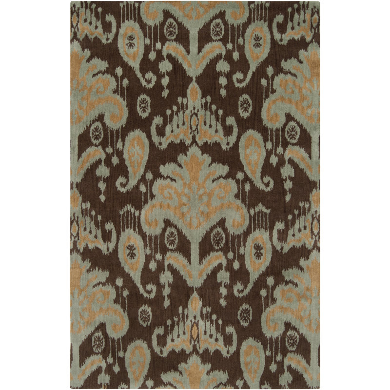 Chriseda Wool Ikat Indoor Rug, Rectangle 9' x 13'