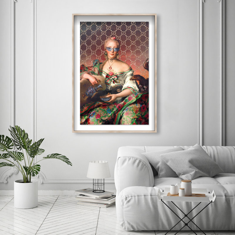 City Lady Canvas Fashion Print by Oliver Gal, 37.5"H x 25.5"W, Black Frame